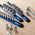 thumbnail image 6 of Precision Defined Aluminum Tool Socket Holder Blue, 3/8"x16 Clips, 6 of 8