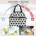 thumbnail image 4 of Balery Soccer Bolsa de Almuerzo Impresa, Caja de Almuerzo Reutilizable, Bolsa Térmica Aislada para Almuerzo, Bolsa Antiderrames, 4 of 7