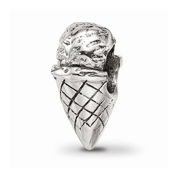 925 Sterling Silver Reflections Ice Cream Cone Bead; for Adults and Teens; for Women and Men