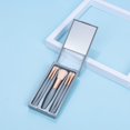 thumbnail image 1 of Professional makeup brush set with mirror, portable travel, 1 of 5