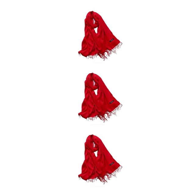 Minnieouse Bufanda de mujer con borla, bufandas de invierno de moda gruesa pura, chal de Cachemira hecho a mano para mujer, nuevas decoraciones Type1 NO1
