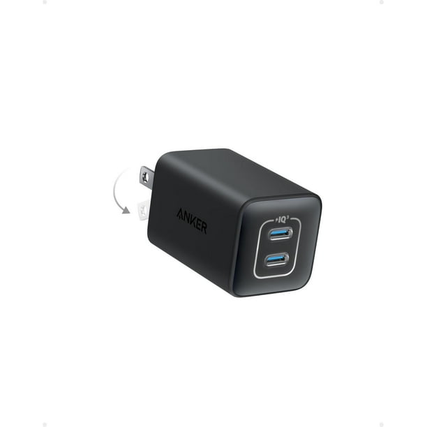 Anker Cargador USB-C 47 W, Cargador 523 (Nano 3), Cargador rápido GAN Compacto de 2 Puertos para iPh