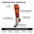 thumbnail image 3 of Lsque Basketball Shot Pattern Sport Compression Socks for Men & Women 15-20 mmHg Knee High Nurse Pregnant Running Medical and Travel Athletic, 3 of 6