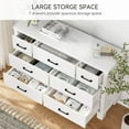 thumbnail image 3 of Dresser for Bedroom, Wooden 7 Drawer Chest, 51" Wide Modern Storage Dresser TV Stand with Metal Handles, Versatile Closet Organizer for Living Room, Hallway, Entryway, White, 3 of 7