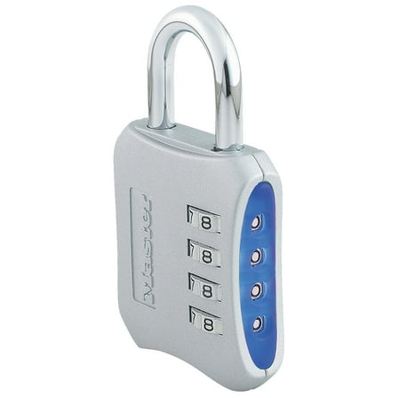 Master Lock 4 Dial Resettable Combination Padlock with Metal Body, School Locker and Gym Lock
