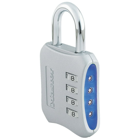 Master Lock 4 Dial Resettable Combination Padlock with Metal Body, School Locker and Gym Lock