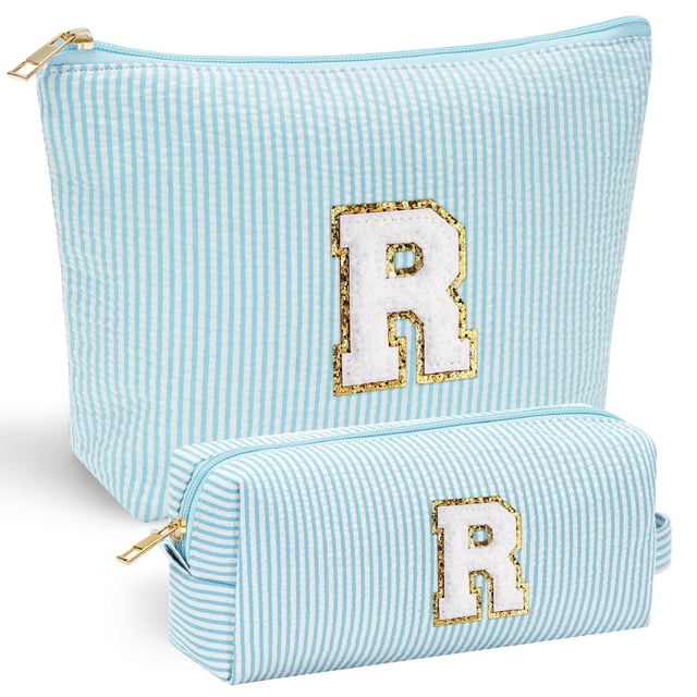 YOOLIFE Artículos de moda para niñas preadolescentes: regalos de cumpleaños, graduación, Día de la Madre, damas de honor para mujeres, maestras y hermanas. Neceser de maquillaje con inicial, neceser d