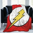 thumbnail image 5 of The Flash Throw Blanket, Movie Characters Blankets for Kids Teens Adult, Funny Cartoon Soft Flannel Blanket, Holiday Party Decorating Supplies , for Travel Office Outdoor Home Bed, 80"X60", 5 of 9