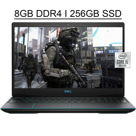 Dell G3 15 3500 Gaming Laptop 15.6" FHD 120Hz WVA Display 10th Gen Intel Quad-Core i5-10300H 8GB DDR4 256GB SSD NVIDIA GeForce GTX 1650 Ti 4GB Backlit Keyboard Nahimic 3D Audio Win10 Black