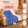 thumbnail image 3 of PYROEPLEEA Heated Electric Blanket Twin 62 x 84 in, Flannel Sherpa, 6 Heat Settings, 1-12 Hour Auto Off, Machine Washable for Bed or Couch-Dusty Blue, 3 of 8