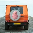 thumbnail image 4 of Haiem Spare Tire Cover , Wheel Cover with Adorable Pink Fluffy Birds printed, Camper Spare Tire Cover Fit for Jeep Wrangler Rv SUV Truck Travel Trailer-17 inch, 4 of 8