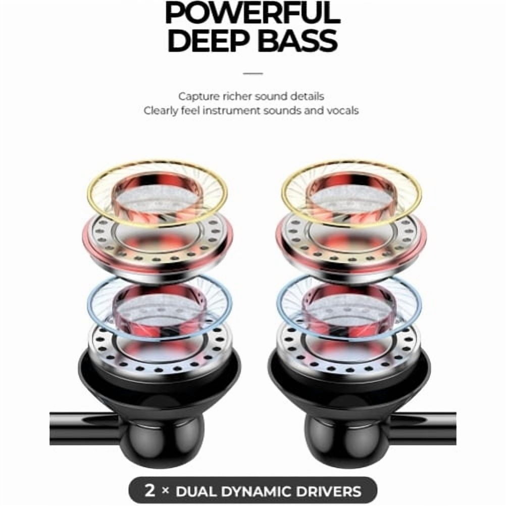 Hi-Fi Sound Wired Earphones for Moto G Stylus (2022) Phone - Headphones Handsfree Mic Headset Metal Earbuds In-ear Earpieces Microphone Compatible With Motorola Moto G Stylus (2022)
