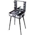 thumbnail image 4 of SHANY Studio ToGo Wheeled Trolley Makeup Case & Organizer with Light - Off White, 4 of 9