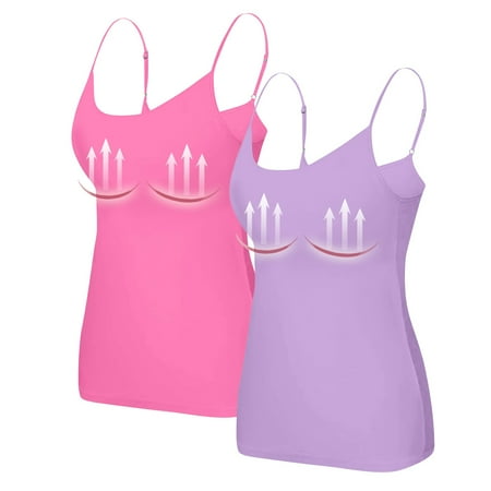 Nokdvo 2PC Yoga Racerback Tank Top for Women with Built in Bra Women s Padded Sports Bra Fitness Workout Running Shirts 5XL