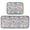 Watercolor Rainbow Flowers, variant on 2-Piece Kitchen Mat Set Non Slip Washable Floor Mats Decorative Rugs for Kitchen Sink Laundry Tiny Yellow Flowers Pattern