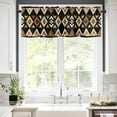 thumbnail image 5 of Brown Geometric Valances for Windows Vintage National Style Rod Pocket Curtain Valance Window Treatment Short Curtains for Kitchen Living Room, 58"x16", 5 of 5