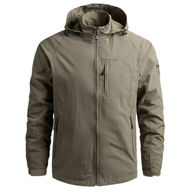 Chaqueta de hombre impermeable abrigo de lluvia chaqueta de secado rápido abrigo al aire libre otoño invierno con capucha cortavientos
