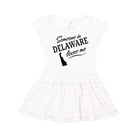 

Inktastic Someone in Delaware Loves Me Gift Toddler Girl Dress