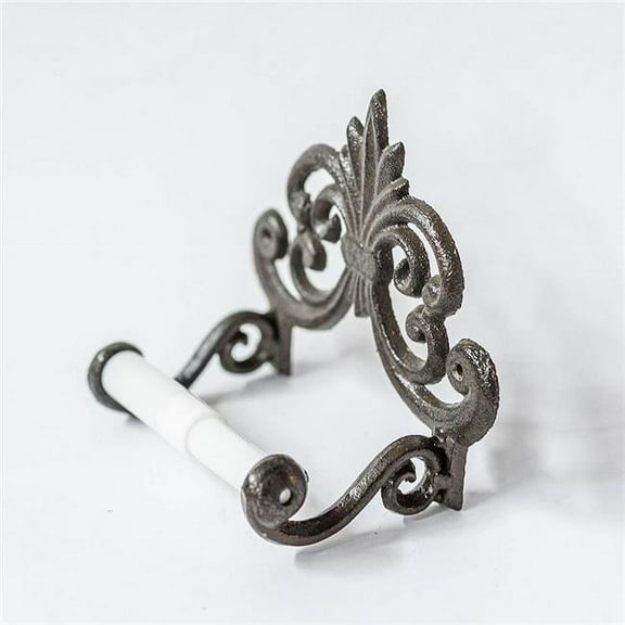 Unbranded Scrolled Cast Iron Toilet Paper Holder - Brown