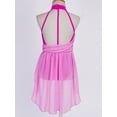 thumbnail image 4 of Lejafay Kids Girls Lyrical Ballet Dance Dress Sleeveless Halter Neck Gymnastic Leotard Rose 10, 4 of 7