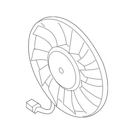 Genuine OE Volkswagen Fan & Motor - 1KM-959-455-E
