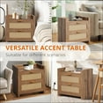 thumbnail image 4 of Nightstands Set of 2, Rattan Night Stand with Charging Station, Side Table with 2 Made Rattan Decorated Drawers, 4 of 8