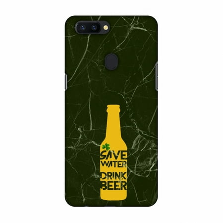 Plum Beer - Oppo R11s Plus Case, Premium Handcrafted Designer Hard Shell Snap On Case Printed Back Cover with Screen Cleaning Kit for Oppo R11s Plus, Slim, Protective - Save water drink beer - Green marble