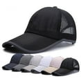 thumbnail image 2 of Casquette de Baseball Incurvée Bord UV Résistant Polyester Hommes Plein Air Chapeau de Maille de Baseball Solide Anti-UV Casquette Camping Fournitures, 2 of 10