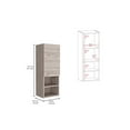 thumbnail image 5 of We Have Furniture Medicine Cabinet Hazelton, Open and Interior Shelves, Light Gray Finish, 5 of 5