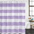 thumbnail image 2 of Purple Striped Shower Curtain, Waterproof Shower Curtains for Bathroom, Farmhouse Vintage Stripes Washable Fabric Bathtub Curtain Set Bath Decor with 12 Hooks 72"x78", 2 of 8