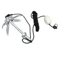 thumbnail image 1 of LNGOOR 4 Claws Folding Anchor Metal Marine Foldable Anchor for Canoes Kayaks Sailboats (Random Color Rope), 1 of 6