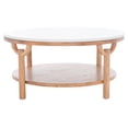thumbnail image 4 of SAFAVIEH Couture Puck Contemporary Round Glass Coffee Table, Natural/White, 4 of 10