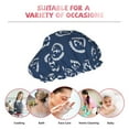 thumbnail image 7 of Gaeub Navy Nautical Shower Caps for Women Men,Double Waterproof Layers Bathing Hat,Elastic and Reusable Bath Caps, 7 of 7