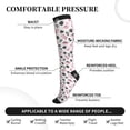 thumbnail image 3 of Lsque Cute Dinosaur Pattern Sport Compression Socks for Men & Women 15-20 mmHg Knee High Nurse Pregnant Running Medical and Travel Athletic, 3 of 6
