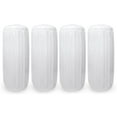 thumbnail image 1 of NEH Center Hole Ribbed Boat Pontoon Fender 10" x 28" 4pcs Inflatable Vinyl Mooring Bumpers Guard Dock Docking - White, 1 of 3