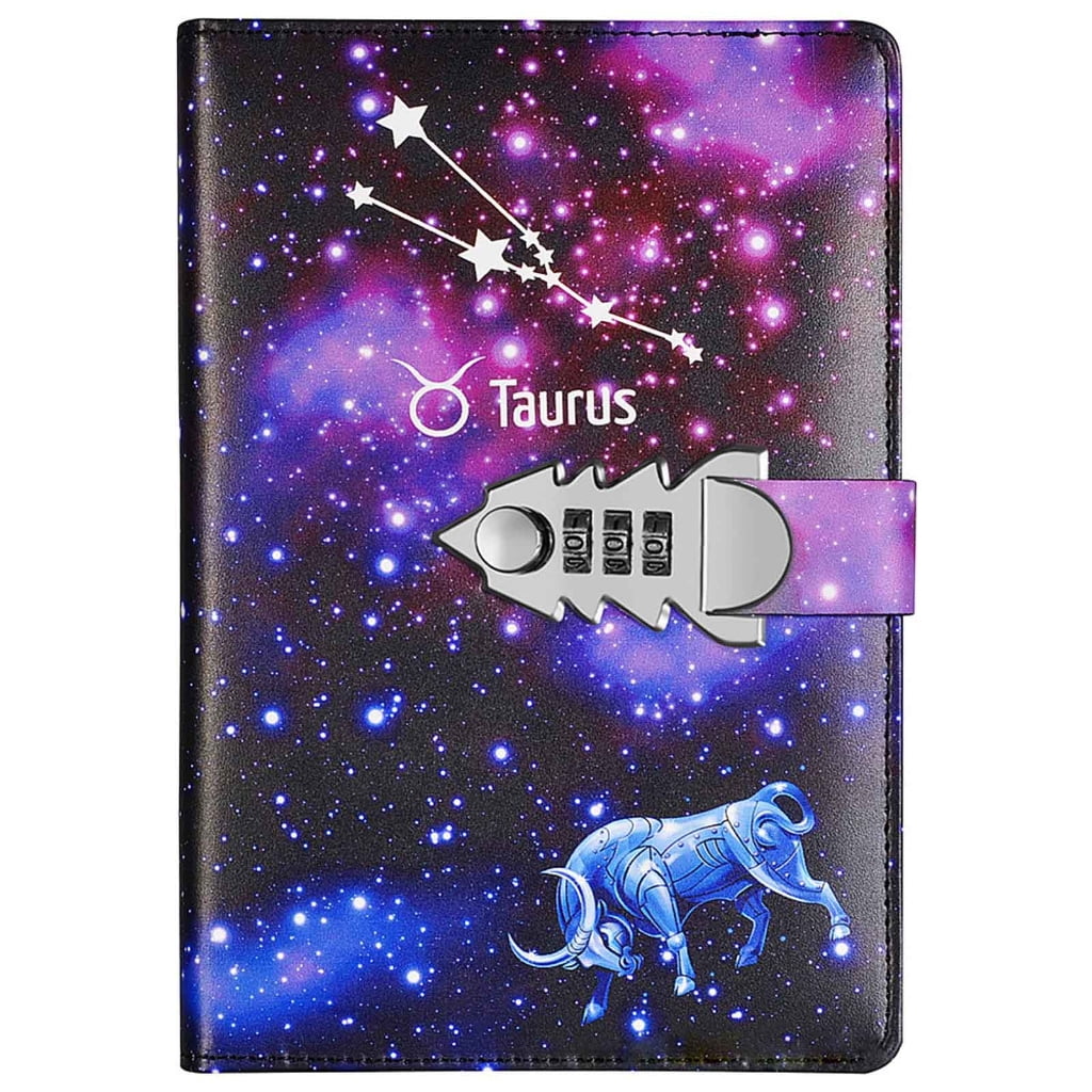 Locking Diary Combination Lock Journal Constellation Writing Diary A5
