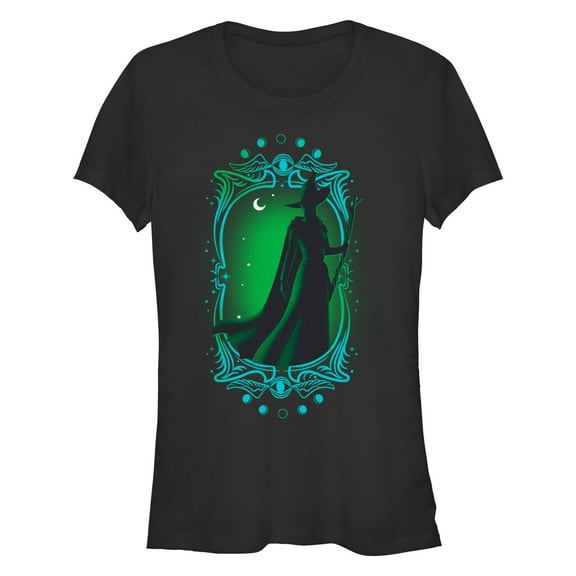 Junior's Wicked Elphaba Silhouette Frame  Graphic T-Shirt