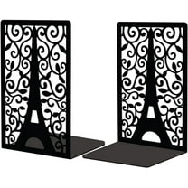 Metal Bookend Stopper Holder Stand for Shelves Decorative 5.3"x4.3"x7.9" Modern Creative Heavy Duty Study Bookends Stoppers Holder Stand (Paris Eiffel Tower)