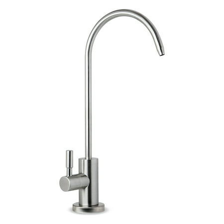 Free Sink Faucet iSpring GA1-SS Stainless Steel Kitchen Bar Sink Reverse Osmosis RO Filtration Drinking Water Faucet, Lead-Free in Brushed Nickel Finish ()