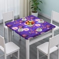 thumbnail image 3 of Halloween Elastic Edge Table Cover for Square Tables 34x34 Inch - Features Seasonal Spooky Patterns Perfect for Dining Table Protection, 3 of 6