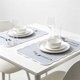thumbnail image 4 of Mantel individual de algodón tejido con diseño de rayas festoneadas. Elegante protector de mesa para cenas formales, comidas informales o decoración diaria del hogar. Accesorio de mesa lavable., 4 of 8