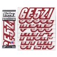 thumbnail image 2 of STIFFIE Techtron White/Burgundy 3" Alpha-Numeric Identification Custom Kit Registration Numbers  Letters Marine Stickers Decals for Boats  Personal Watercraft PWC, 2 of 9