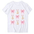 thumbnail image 2 of QUNYINEY Pullover Women's T-Shirts Crew Neck Easter Short Sleeve Casual Tops Loose Funny Womens Tops, 2 of 4