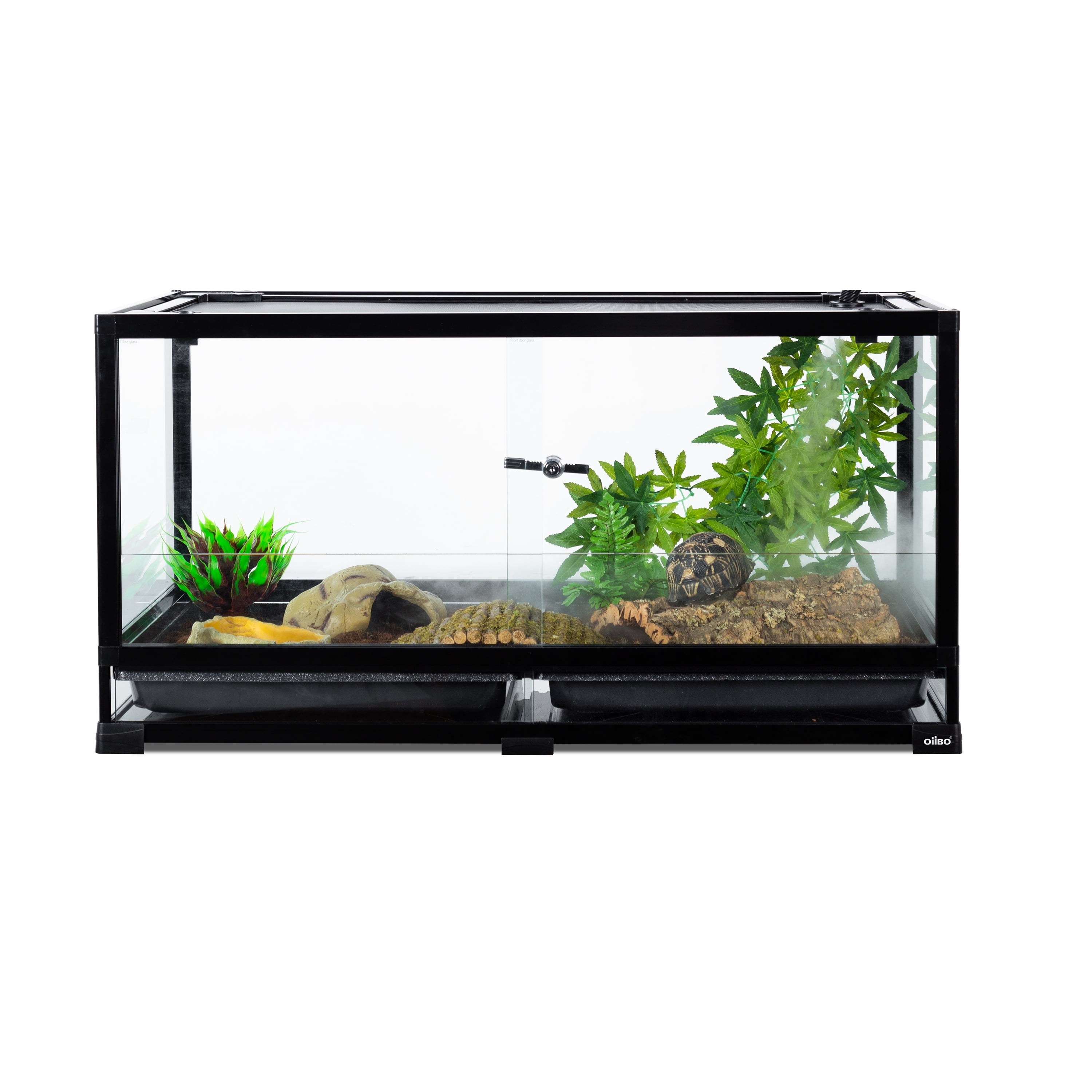 REPTIZOO 40 Gallon Reptile Glass Terrarium with Drawers for Pet