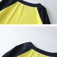 thumbnail image 5 of Wrtxtat Men's Raglan Shirts Autumn Fashion Color Block Running Baseball Sports Shirts Casual Crewneck Long Sleeves Pullover Big and Tall Yellow XXXXXL, 5 of 9