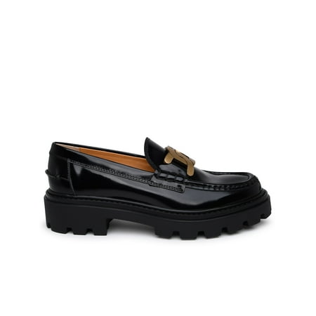 

Tod s Woman Black Leather Loafers