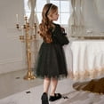 thumbnail image 5 of Ketyyh-chn99 Toddler Baby Girl Christmas Dress for Girls Long Sleeve Dress Girls Velvet Dress Girls Tutu Winter Party Dress for 5-6 Years,Black, 5 of 5