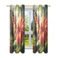 thumbnail image 7 of Yayeee Window Curtains Set of 2 for Living Room Light Filtering 63"x52", Butterfly Red Flowers, 7 of 7