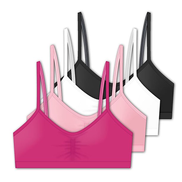 Premiere Fashion Premiere Fashion Girls Bra, 4 Pack Seamless Girls