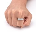 thumbnail image 4 of Raymard 6mm Titanium Steel Ring, 3A Cubic Zirconia, Cross Ring Men, Classical Simple Plain, Cross Band Ring, Christian Religious Jewlery, 4 of 6